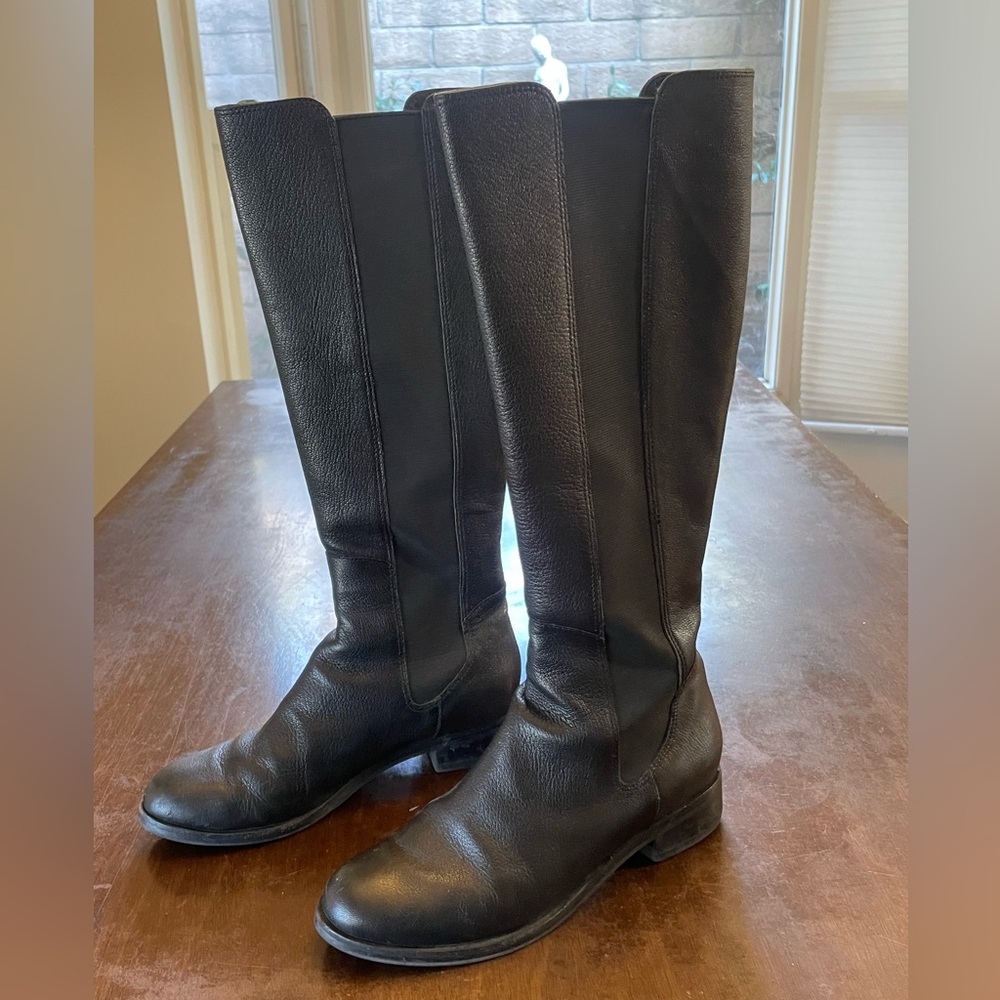 Cole Haan Black Leather Women’s Riding Boots - Size 8 - Nike Air